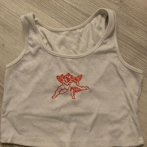 Y2K embroidered baby tank